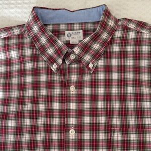 Holiday Ready!  J. Crew Men's Red,Green and White Plaid Button Down Shirt.
